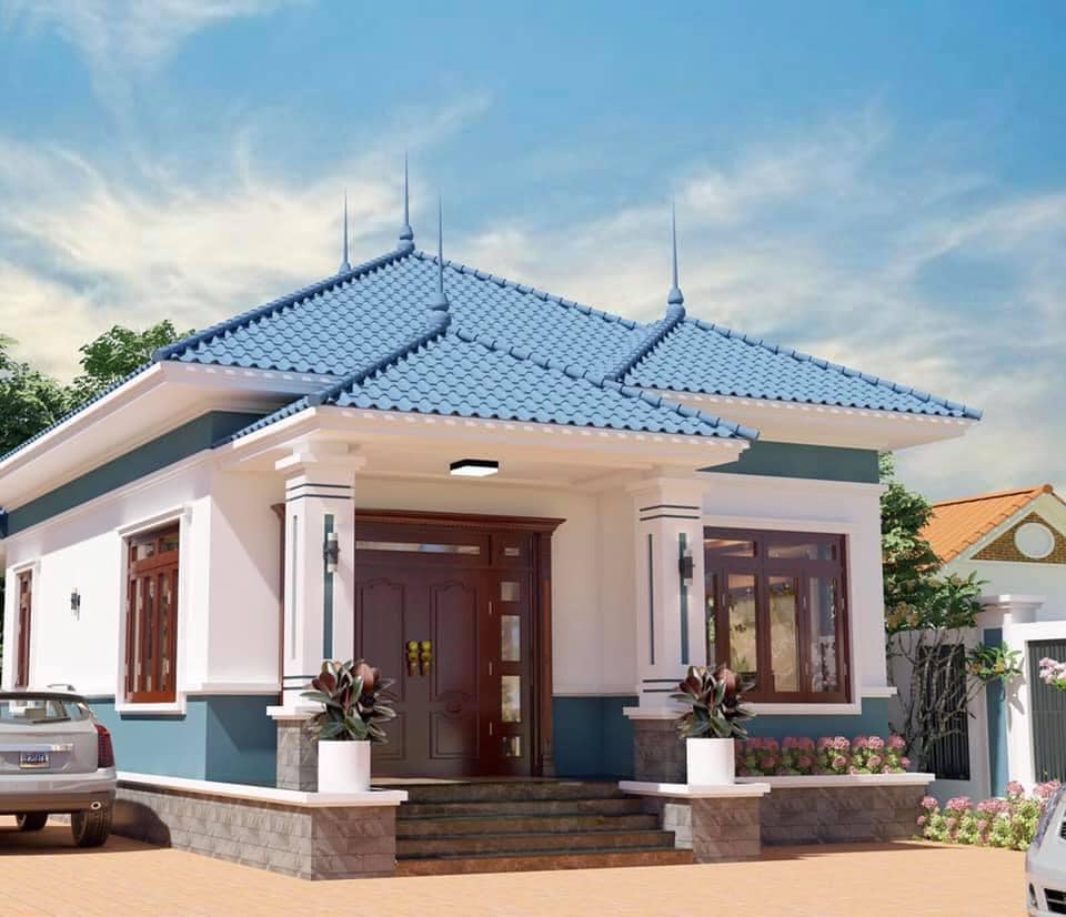 Sử dụng thiết kế mái Nhật mang đến nét độc đáo ấn tượng cho ngôi nhà