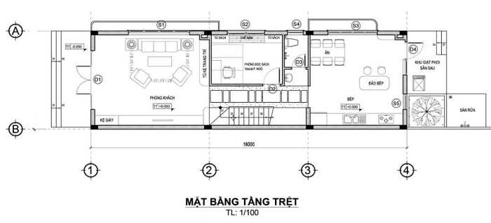 Thiết kế nhà phố rộng 6m 2 tầng mái thái 1