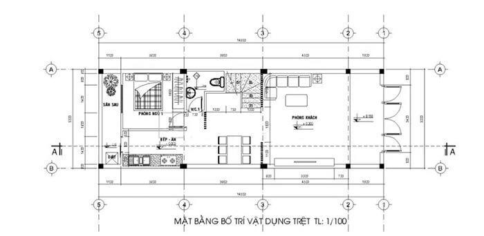 Thiết kế nhà ống 2 tầng 3 phòng ngủ 5×15 1