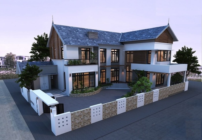 Biệt thự 100m2 phong cách châu Âu