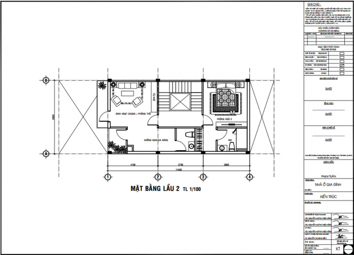 Mẫu 8 – Nhà 1 trệt 2 lầu có diện tích 6×17.6m 3