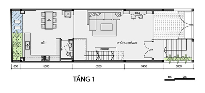 Mẫu thiết kế nhà cấp 4 có tầng hầm 3