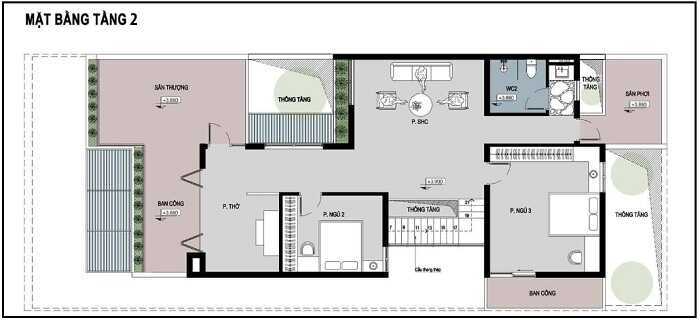 Thiết kế nhà 2 tầng 7x15m 3