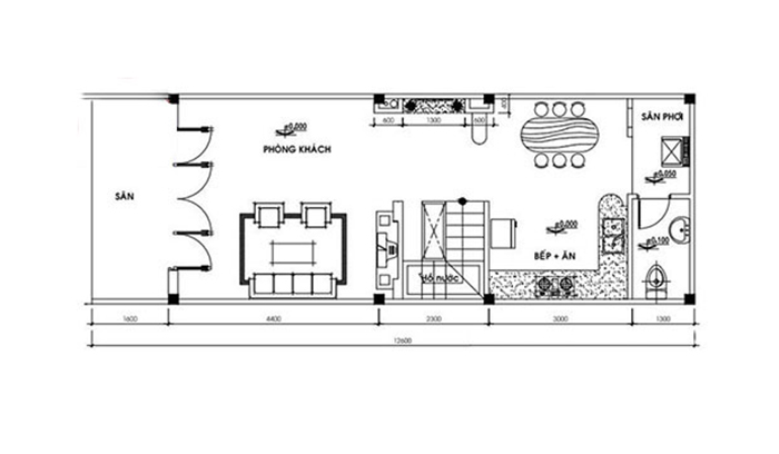 Thiết kế nhà cấp 4 có gác lửng 4×1 hiện đại 3