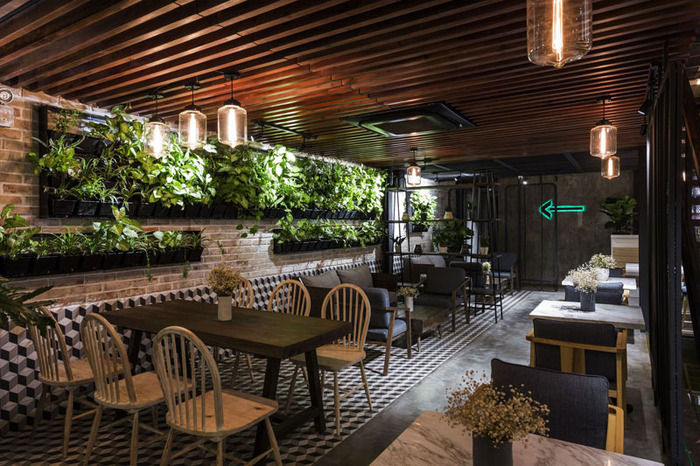Thiết kế nhà hàng có không gian xanh