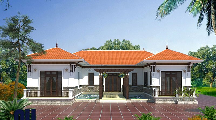 Xây nhà chữ U 400 triệu 4