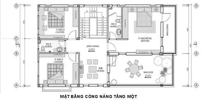 Tổng hợp các bản vẽ thiết kế nhà vuông 2 tầng 8x10m đẹp ấn tượng  Việt  Architect Group  Kiến Trúc Sư Việt Nam