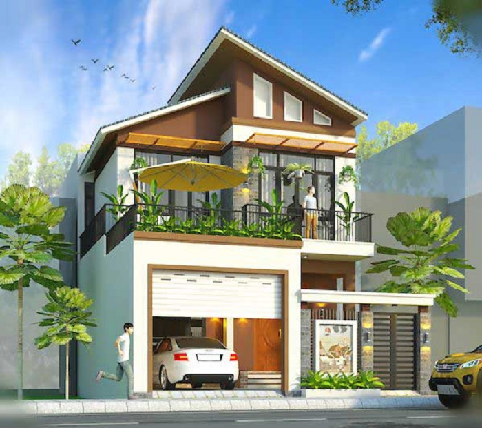thiet ke nha pho 2 tang