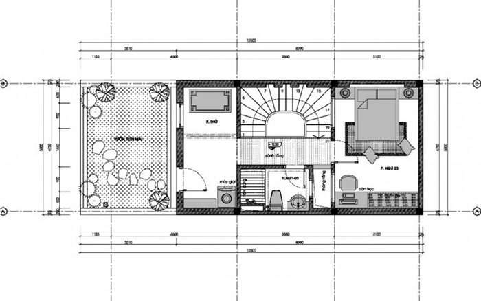 thiết kế nhà phố 3 tầng 5×12m 4