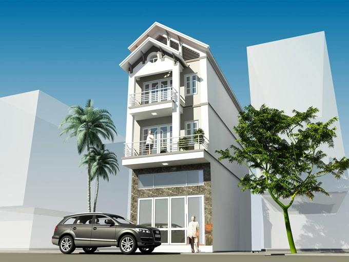 chi phí xây nhà phố 3 tầng mái Thái