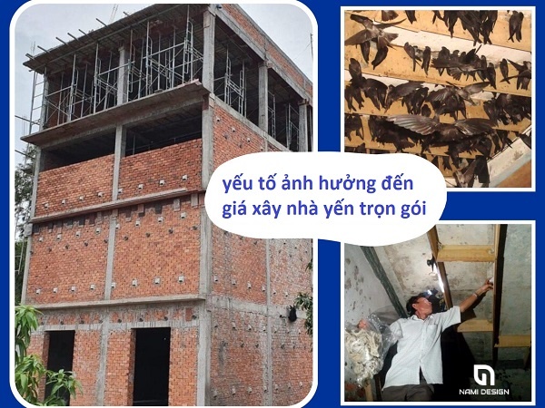 yếu tố ảnh hưởng đến giá xây nhà yến