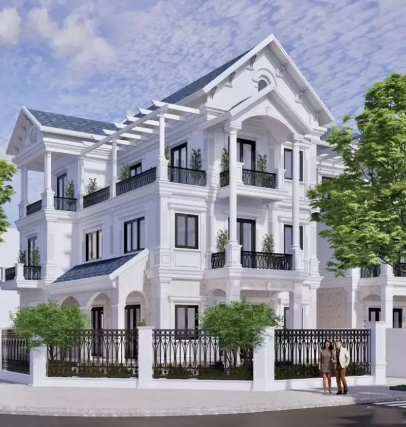 Top 15+ mẫu nhà phố 3 tầng mái thái đẹp & tiện nghi 14 nhà phố 3 tầng mái thái có 2 mặt tiền