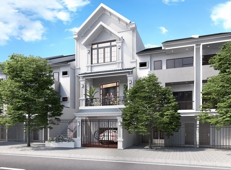 thi công hoàn thiện nhà phố 3 tầng mái thái