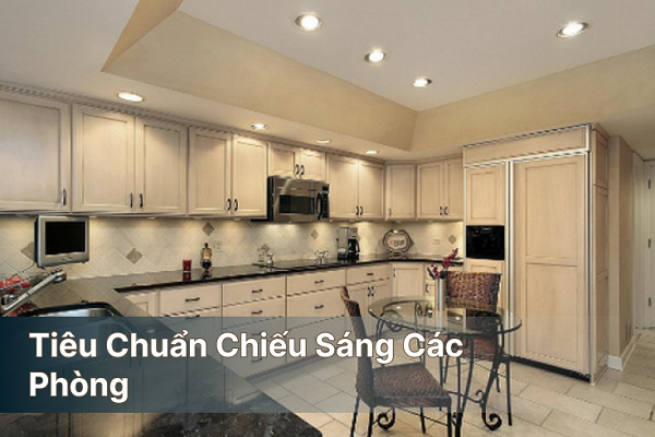 tiêu chuẩn chiếu sáng các phòng