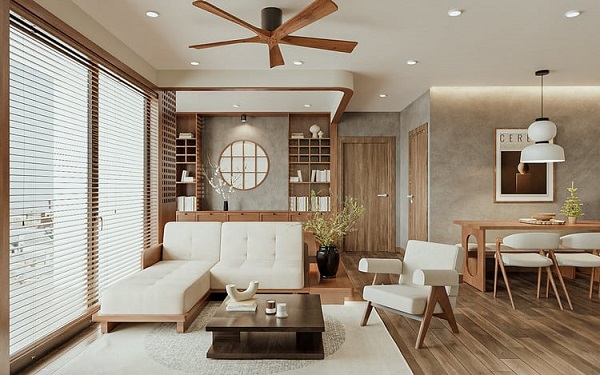 thiết kế nội thất chung cư phong cách nhật bản