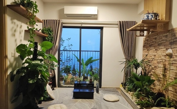 thiết kế nội thất chung cư có nhiều cây xanh