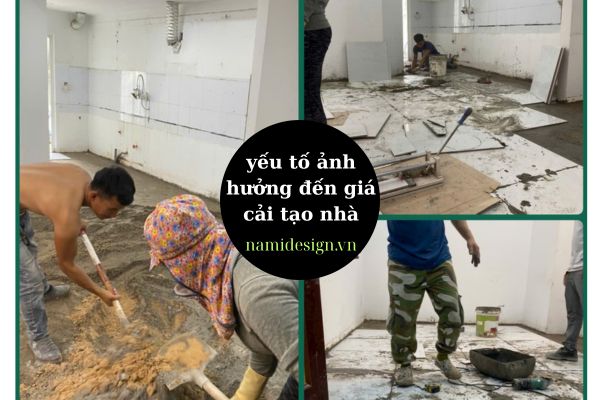 Dịch vụ sửa chữa - cải tạo nhà 4 tầng 9 Các yếu tố ảnh hưởng đến giá cải tạo nhà