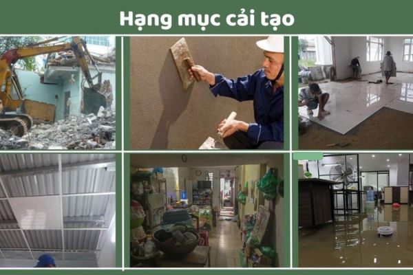 Dịch vụ sửa chữa - cải tạo nhà 4 tầng 1 Các hạng mục sửa chữa, cải tạo nhà