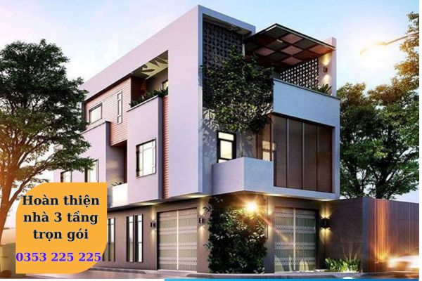 Hoàn thiện nhà 3 tầng trọn gói 1 hoàn thiện nhà 3 tầng trọn gói