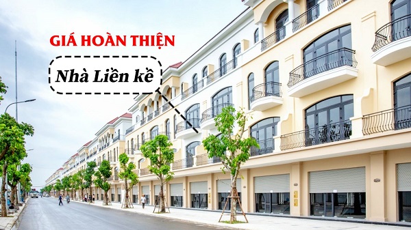 giá hoàn thiện nhà liền kề