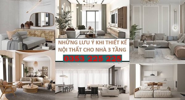 Thiết kế nội thất nhà 3 tầng trọn gói 9 Những lưu ý khi thiết kế nội thất nhà 3 tầng