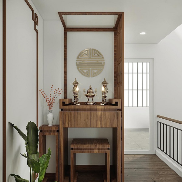 Thiết kế nội thất nhà 3 tầng trọn gói 8 phòng thờ