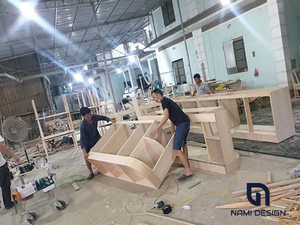 Thi công nội thất nhà 3 tầng trọn gói 4 sản xuất đồ nội thất