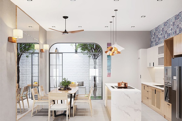 Thi Công Nội Thất Trọn Gói Cho Nhà 4 Tầng ĐẸP - Sang Trọng 3 thi công nội thất phòng bếp
