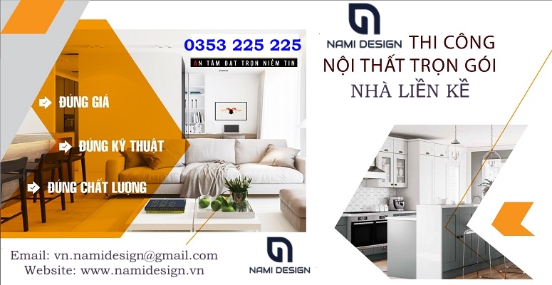 thi công nội thất nhà liền kề trọn gói