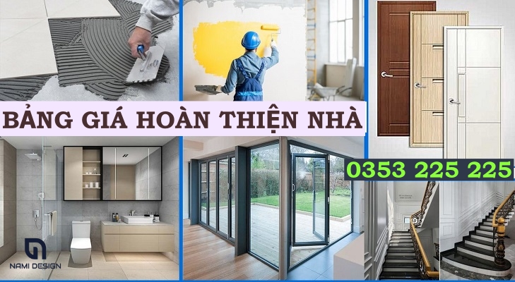 Dịch Vụ Hoàn Thiện Nhà Ống Trọn Gói Uy Tín, Cam Kết Chất Lượng 12 giá hoàn thiện nhà