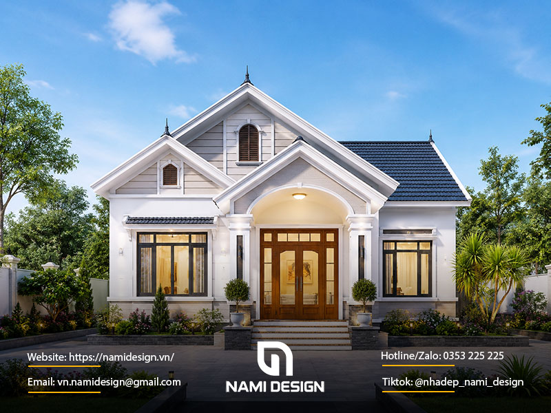 Bản vẽ nhà cấp 4 2 phòng ngủ 1