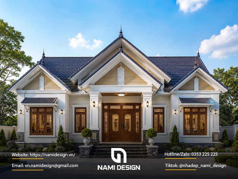 Bản vẽ nhà cấp 4 3 phòng ngủ 1 phòng thờ 1