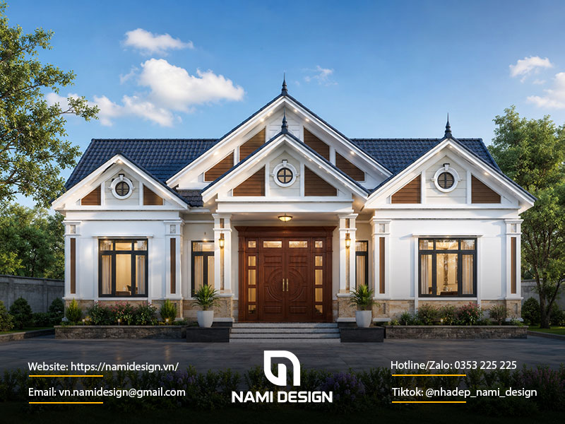 Bản vẽ nhà cấp 4 4 phòng ngủ 1