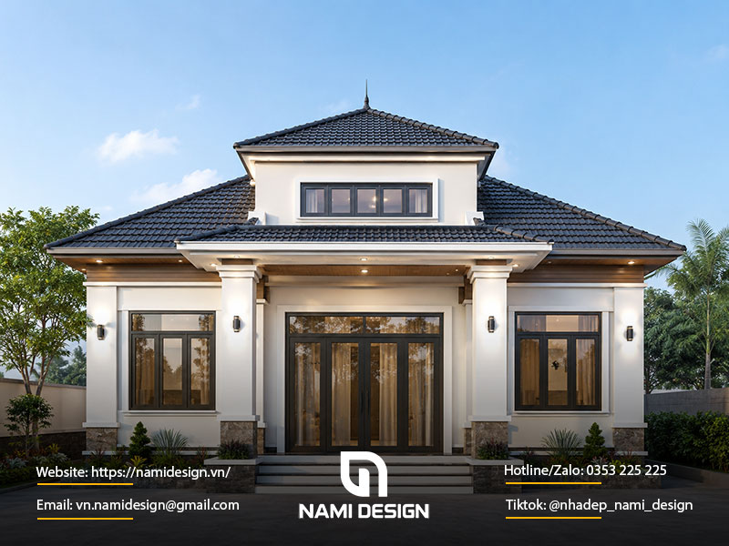Bản vẽ nhà cấp 4 có gác lửng 1