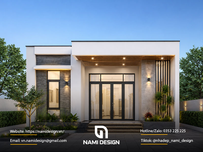 Bản vẽ nhà cấp 4 mái bằng 1
