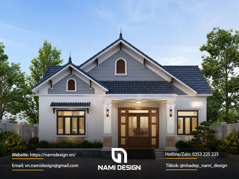 Bản vẽ nhà cấp 4 mái Thái 1