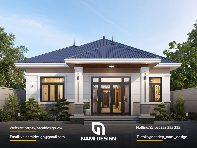 Bản vẽ nhà cấp 4 mái tôn 1
