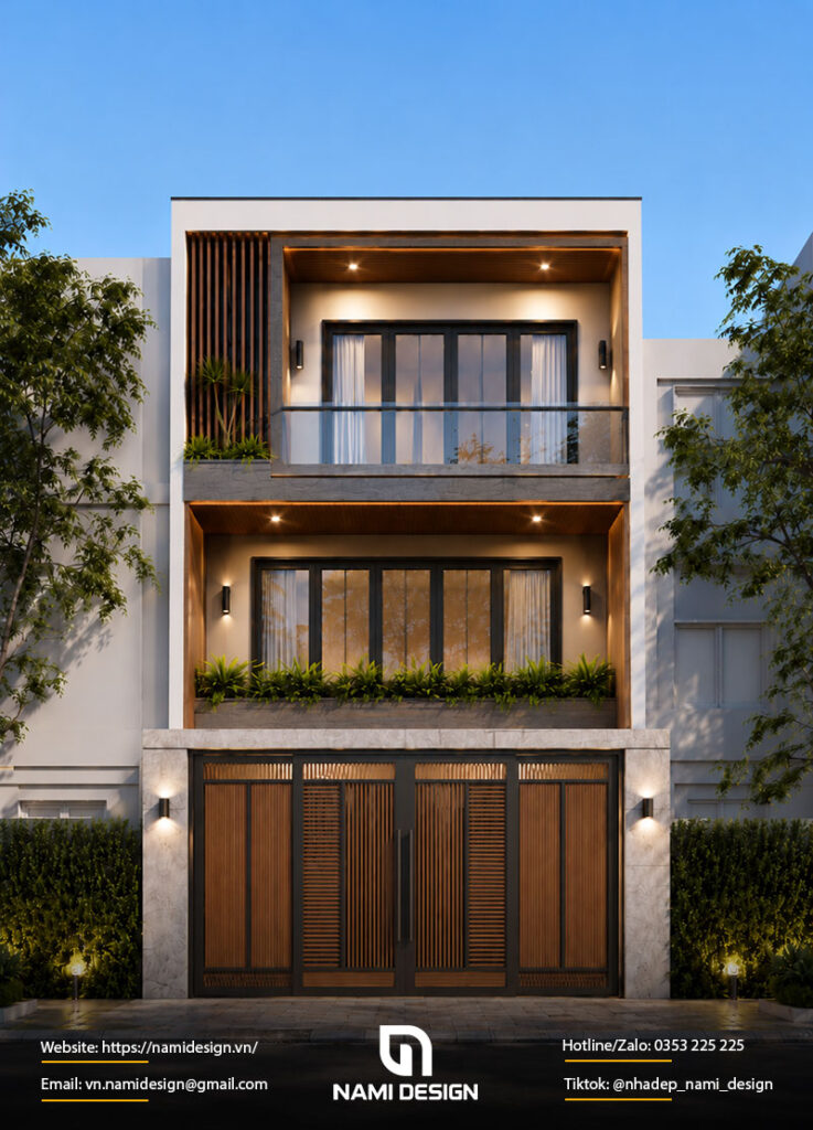Bản vẽ nhà ống 4x15m 3 tầng