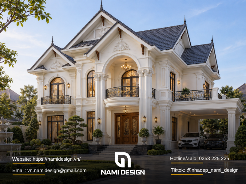 Biệt thự cổ điển cách tân mái Thái