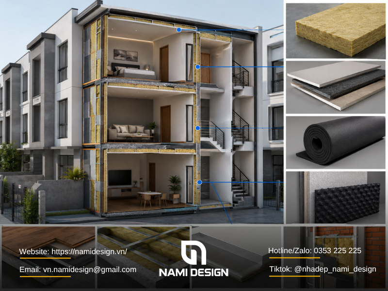 Các loại vật liệu cách âm thường dùng