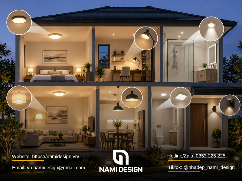 Các quy chuẩn tiêu chuẩn chiếu sáng nhà ở cần nhớ