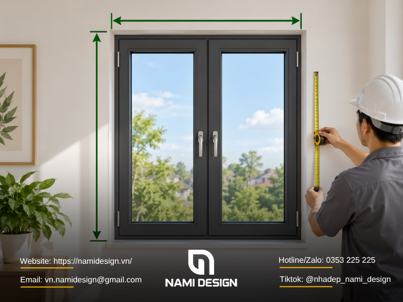 Cách chọn kích thước cửa sổ 2 cánh chuẩn