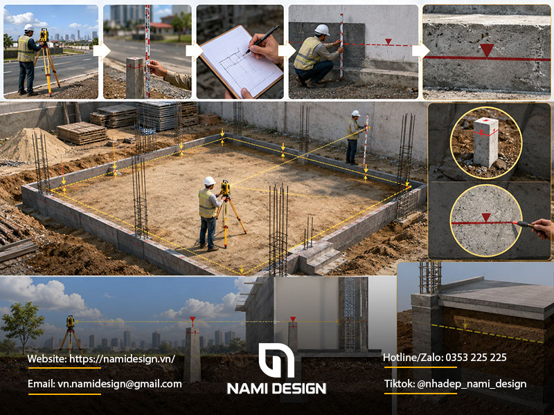 Cách xác định cốt nền xây dựng trước khi thi công