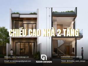 Chiều cao nhà 2 tầng