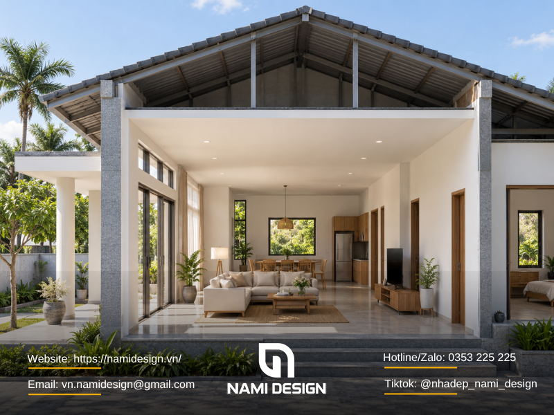 Đo chiều cao trần nhà cấp 4 theo kiến trúc tiêu chuẩn