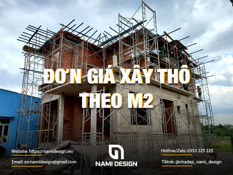 Đơn giá xây thô theo m2
