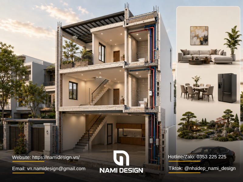 Gói xây nhà trọn gói 2 tỷ bao gồm và không bao gồm gì