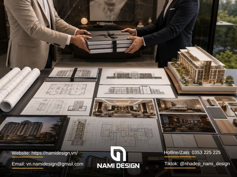 Hồ sơ thiết kế khách sạn được bàn giao gồm những gì