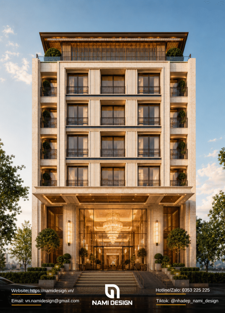 Khách sạn 10x20m phong cách Luxury