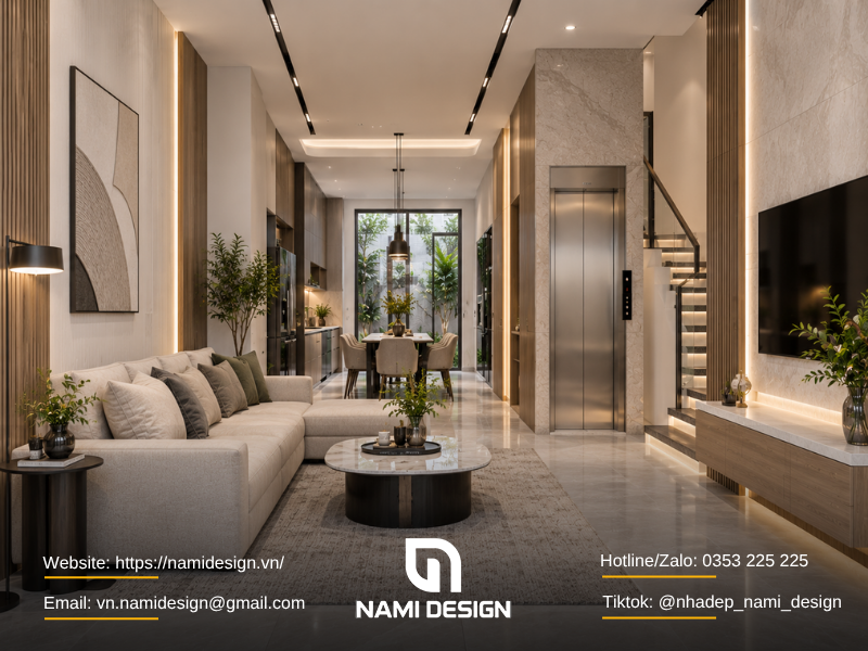 Không gian nhà phố 5 tầng 4x15m tối ưu lõi giao thông